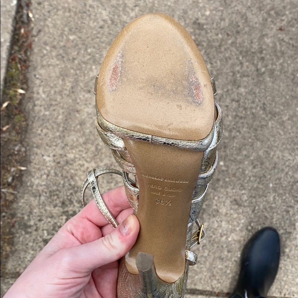 Nicholas Kirkwood Metallic heels size 38 1/2 - Picture 4 of 6